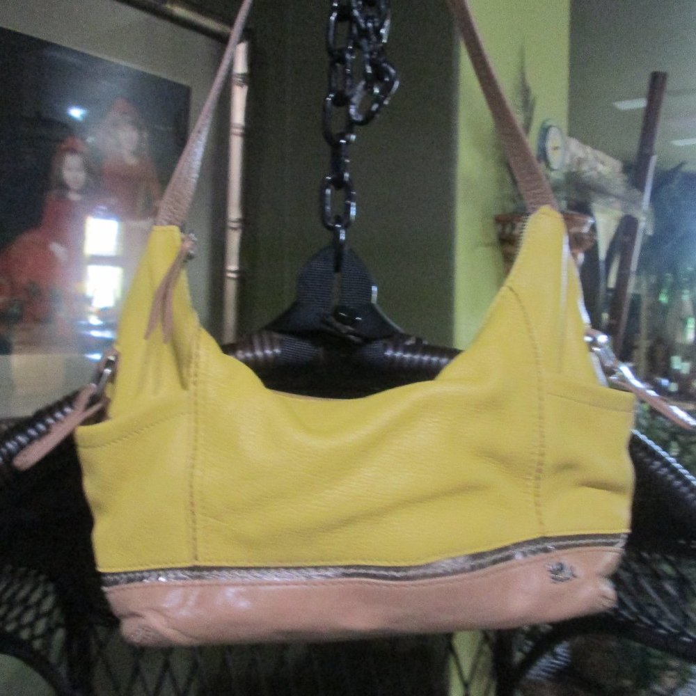 THE SAK>SHOULDER BAG>BUTTER YELLOW SILVER & BEIGE>LEATHER BAG>SIDE POCKETS1
